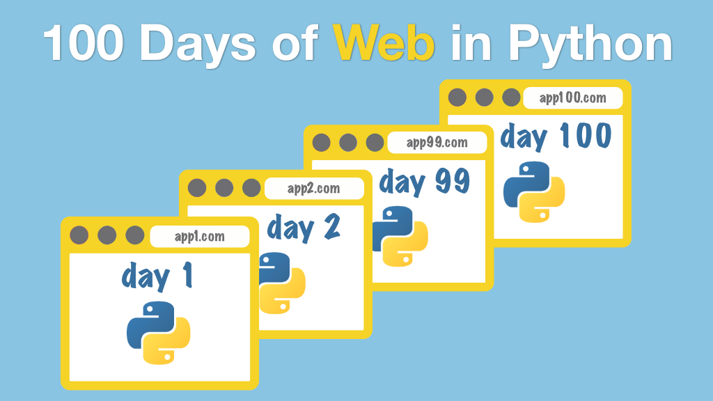 #100DaysOfWeb in Python course